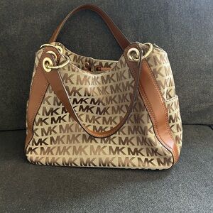 Michael Kors Brown Monogram Tote Bag